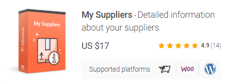my suppliers plugin by alidropship