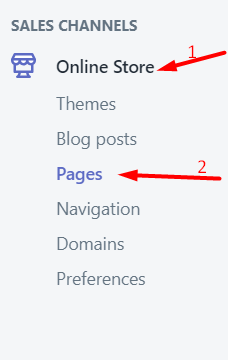 creating your store pages on shopify