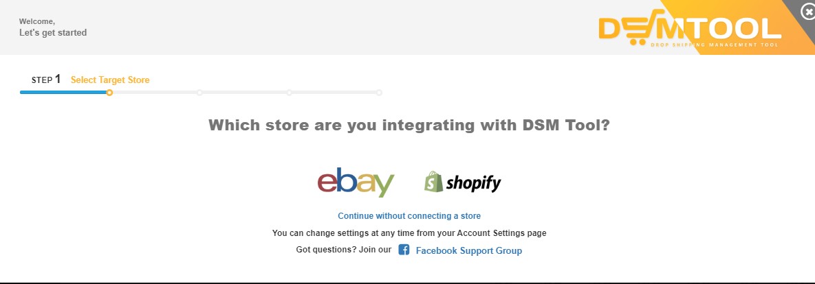 using dsm tool to integrate your ebay store with shopify
