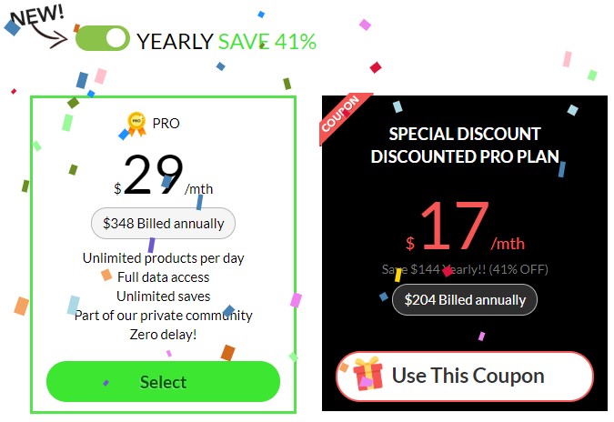 ecomhunt pricing discount