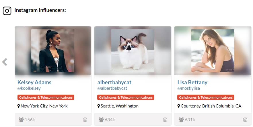 ecomhunt selected instagram influencers