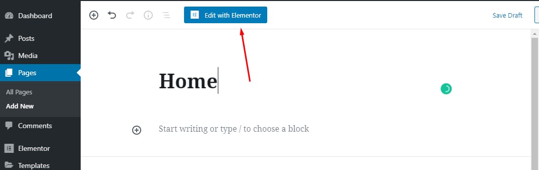 creating your homepage with elementor