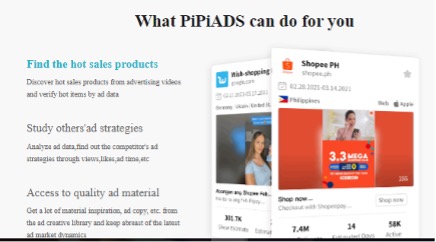 pipiads - dropshipping tools
