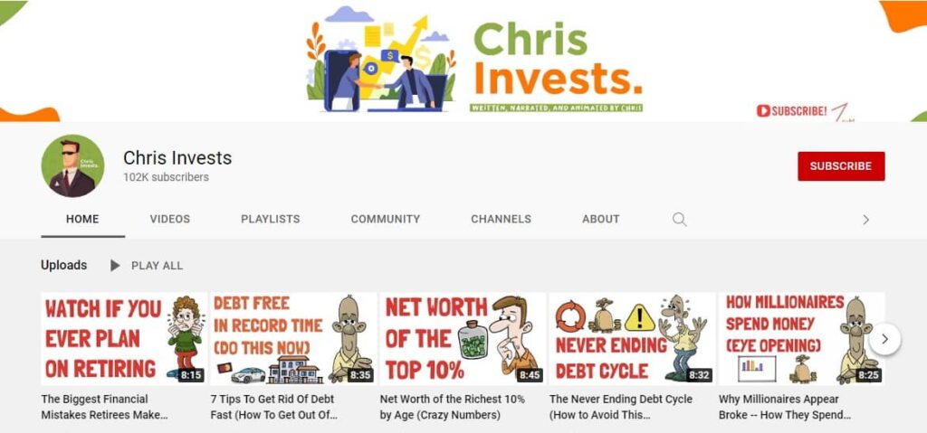 Chris Invests YouTube channel