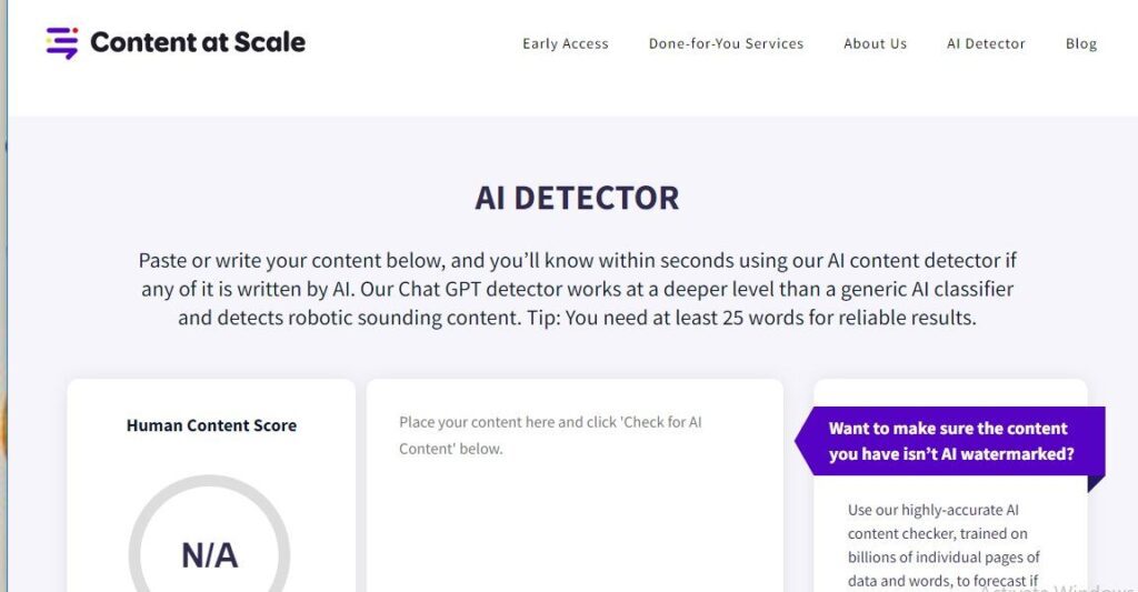Content at Scale AI Detector