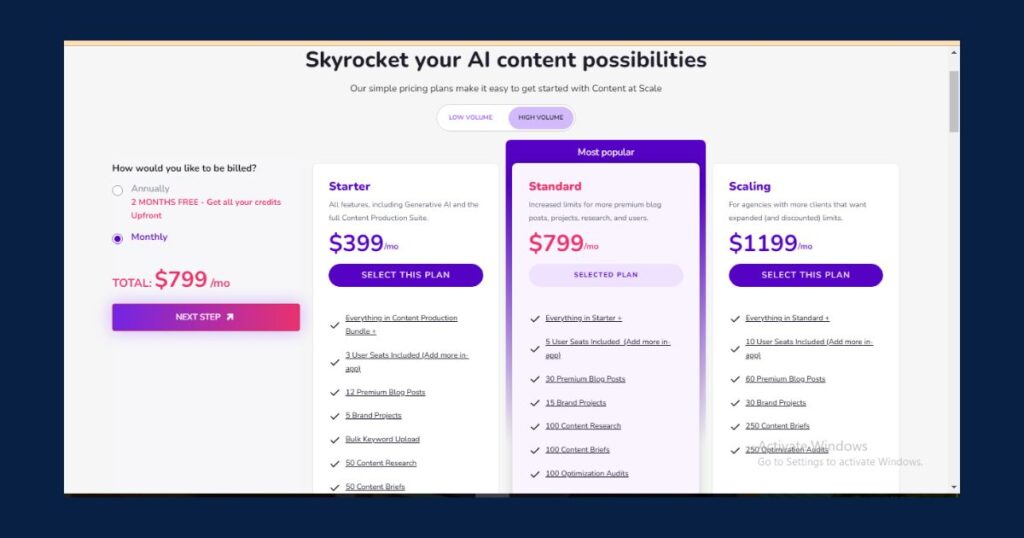 Content at Scale Pricing