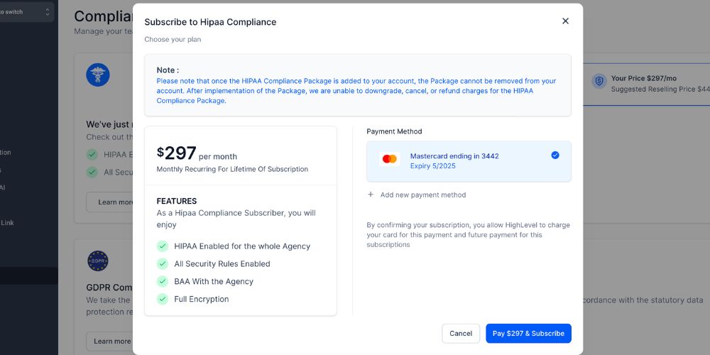 hipaa Compliance Payment