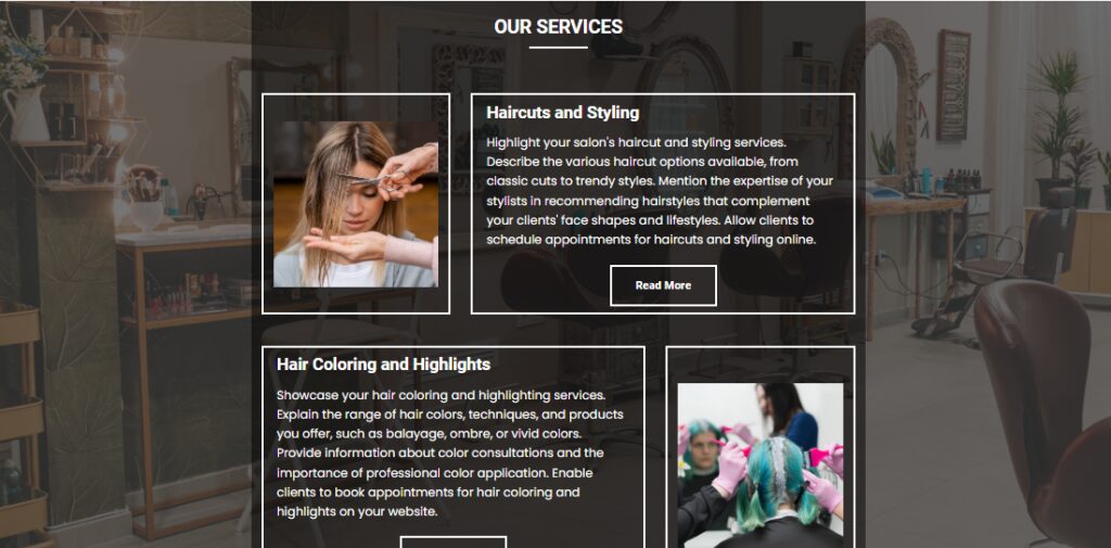 GHL Features for Hair salons